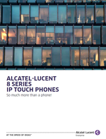 Picture of the Alcatel-Lucent 8 series IP Touch phone brochure