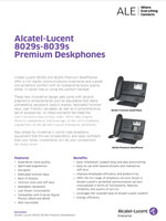 Picture of the alcatel-lucent 8029, 8038 deskphone brochure