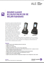 Picture of the alcatel-lucent 8118 WLAN handset brochure