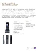 Picture of  the Alcatel-Lucent 8212 DECT handset brochure.