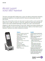 Picture of the Alcatel-Lucent 8242 DECT handset brochure.
