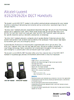 Picture of  the Alcatel-Lucent 8262 DECT handset brochure.