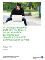 Picture of the Alcatel-Lucent IP Desktop Softphone for Mac OS User Manual