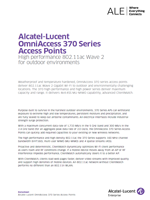 Picture of the alcatel-lucent omniaccess 370 series brochure