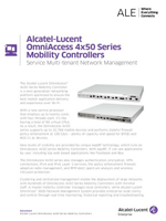 Picture of the alcatel-lucent OmniAccess 4x50 series mobility controllers brochure