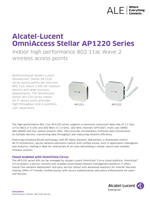 Picture of an OmniAccess Stellar AP1220 series brochure