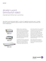 Picture of the Alcatel-Lucent OmniSwitch 6865 brochure.