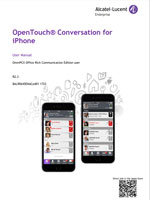Picture of the OpenTouch Conversation for iPhone Smartphone User Manual