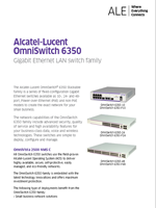 Picture of the OmniSwitch 6350 brochure